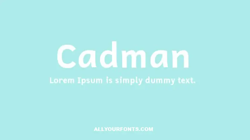 Cadman Font Family Free Download