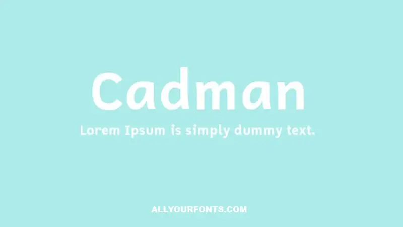 Cadman Font Free Download