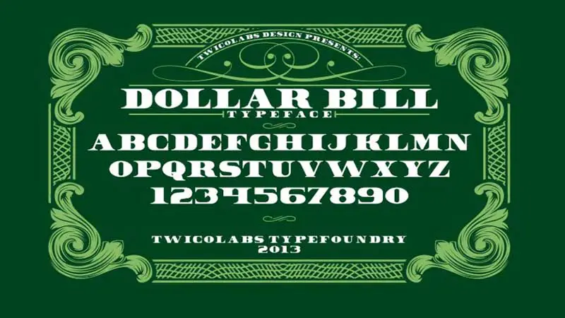Dollar Bill Font Family Download