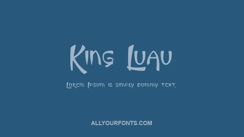 King Luau Font Family Free Download