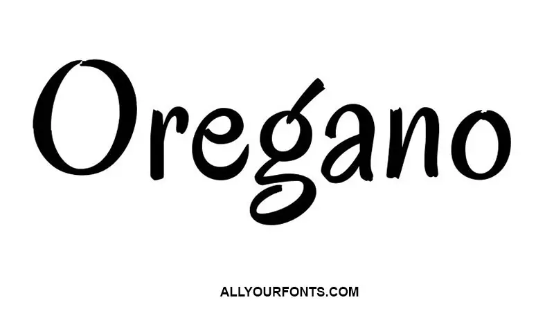 Oregano Font Free Download