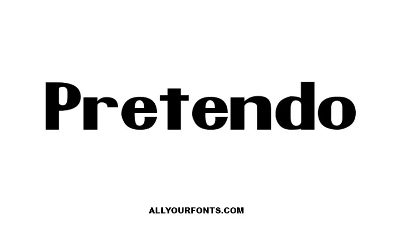 Pretendo Font Free Download