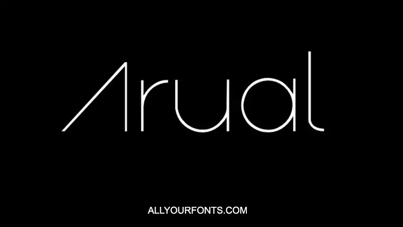 Arual Font Family Free Download