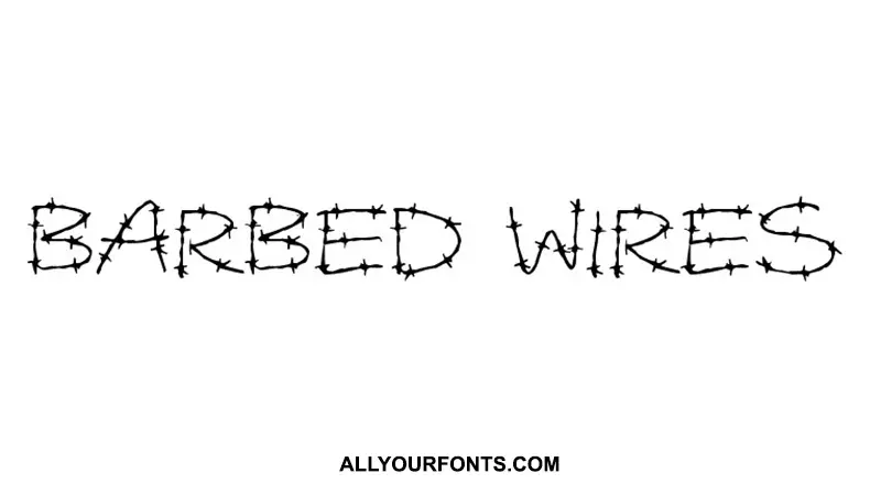 Barbed Wires Font Family Free Download