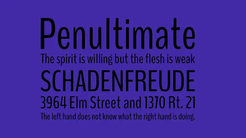 BenchNine Font Family Download