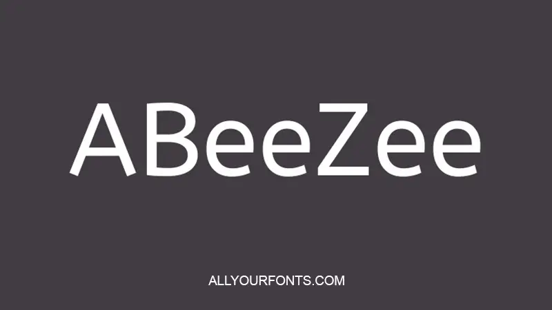 ABeeZee Font Family Free Download