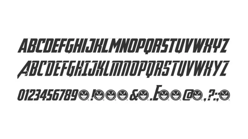 the avengers font sans serif