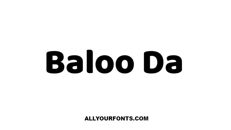 Baloo Da 2 Font Free Download All Your Fonts