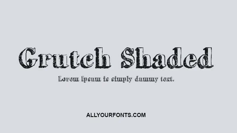 Grutch Shaded Font Free Download