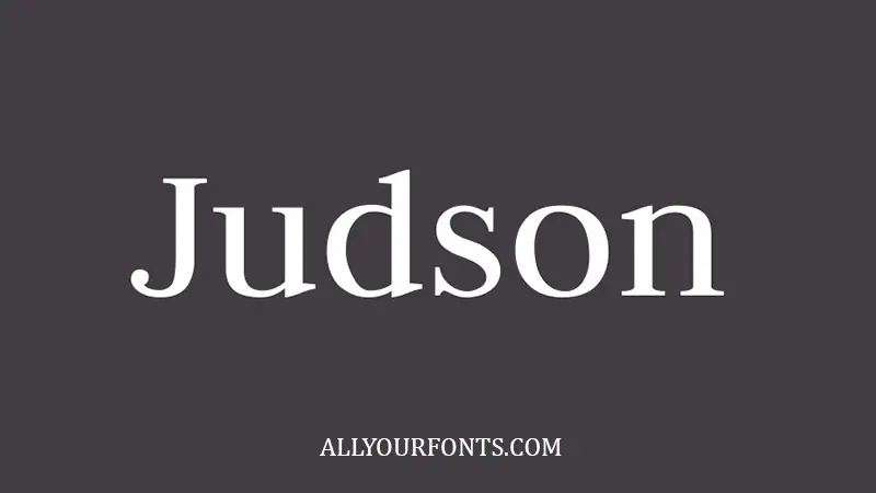 Judson Font Family Free Download