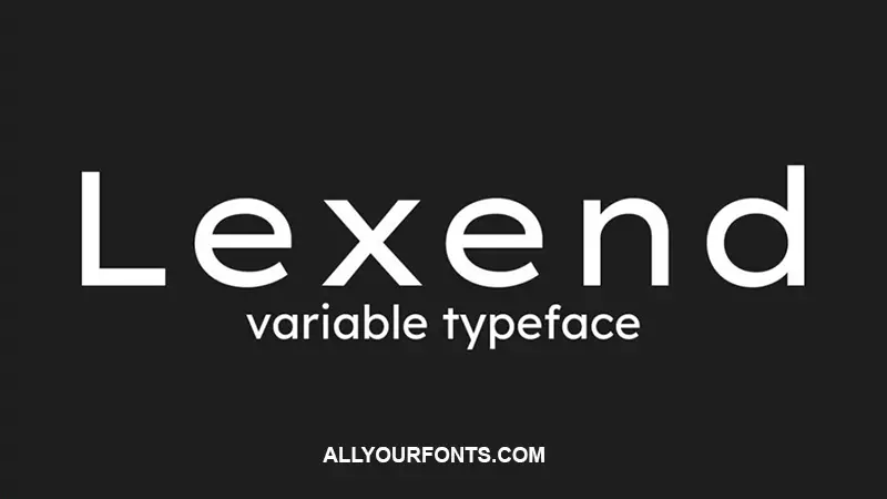 Lexend Font Family Free Download