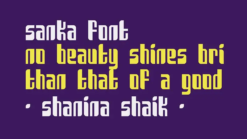 Sanka Font Free Download