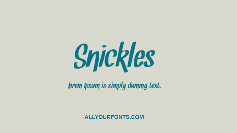 Snickles Font Family Free Download