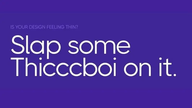 Thicccboi Sans Font Family Download