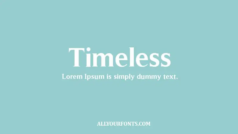 Timeless Font Free Download