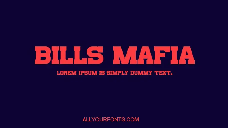 Bills Mafia Font Family Free Download