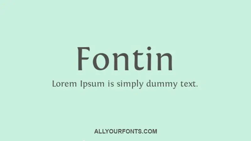 Fontin Font Free Download