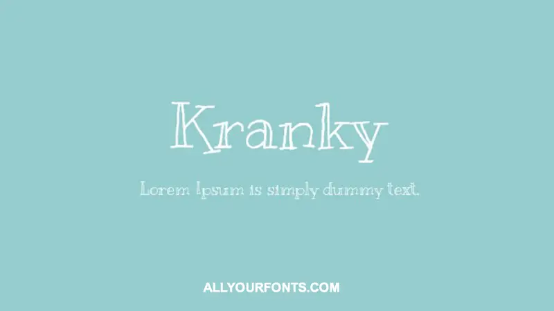 Kranky Font Family Free Download