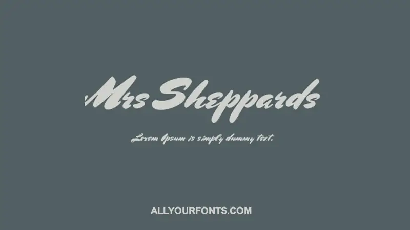 Mrs Sheppards Font Family Free Download