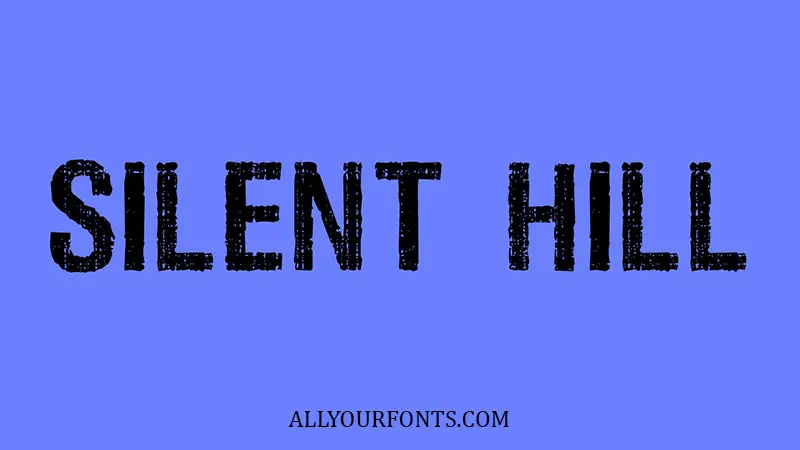 Silent Hill Font Free Download