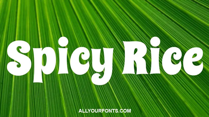 Spicy Rice Font Free Download