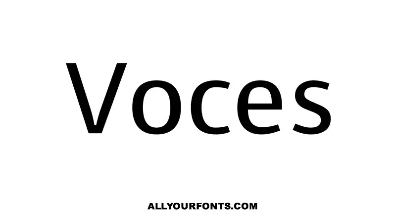 Voces Font Free Download