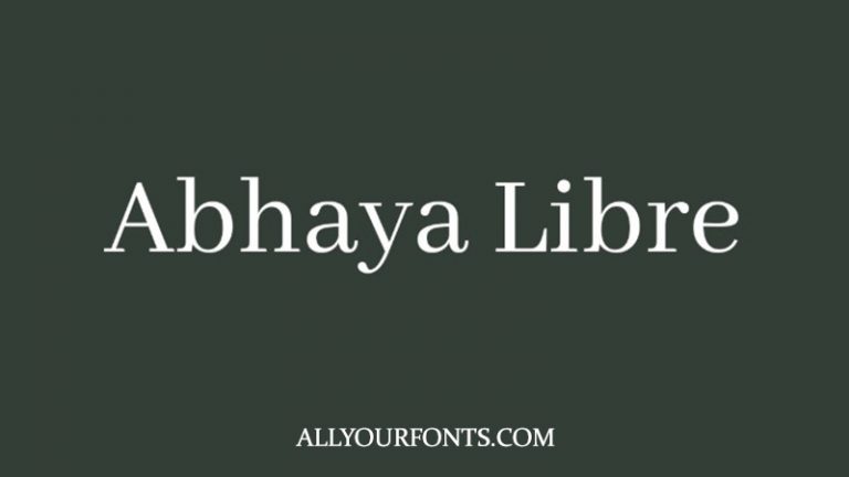 Abhaya Libre Font Free Download - All Your Fonts