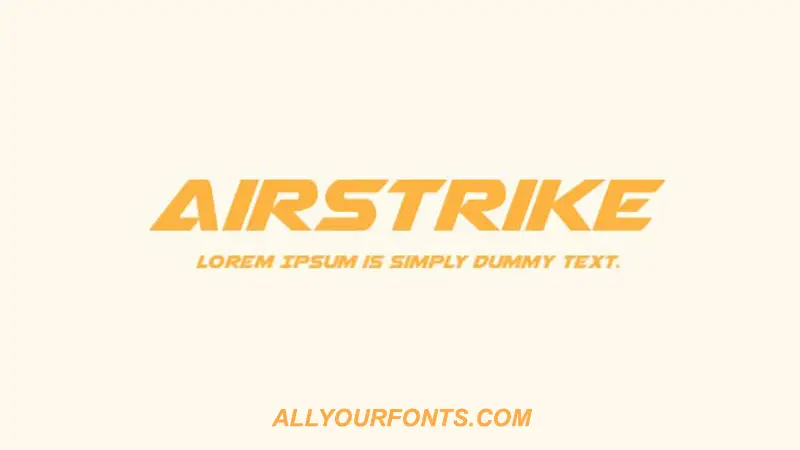Airstrike Font Free Download