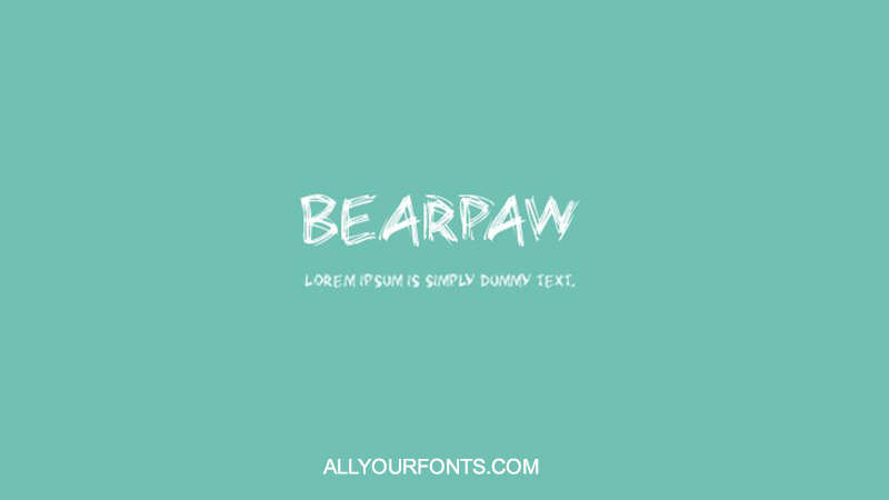 Bearpaw Font Free Download