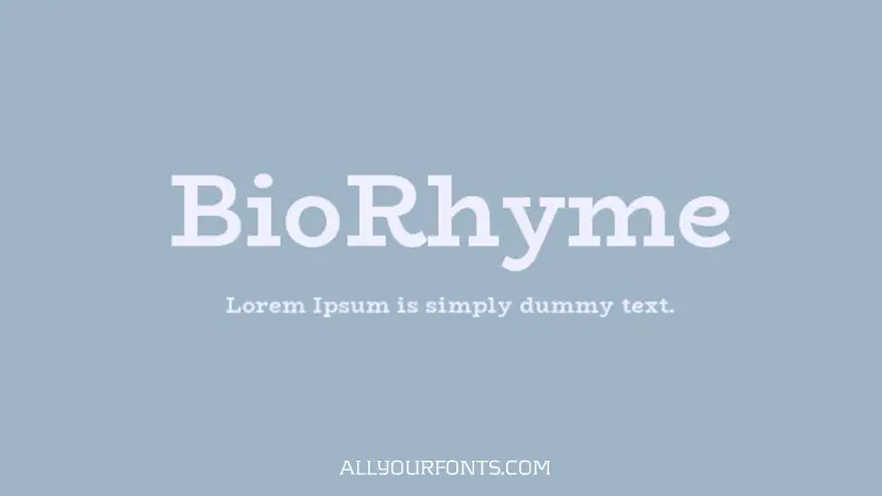 Bio Rhyme Font Family Free Download