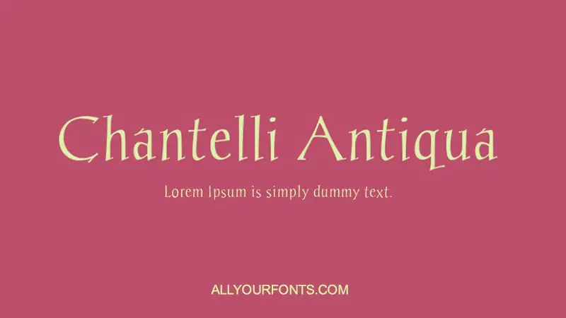 Chantelli Antiqua Font Free Download