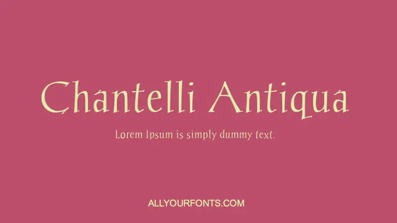 Chantelli Antiqua Font Family Free Download