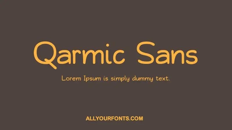Qarmic Sans Font Family Free Download