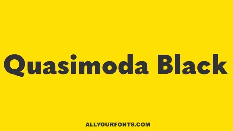 Quasimoda Black Font Family Free Download