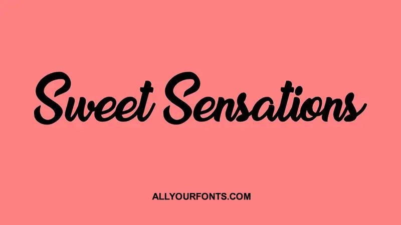 Sweet Sensations Font Free Download