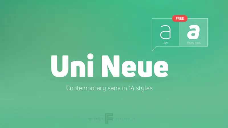 Uni Neue Font Free Download