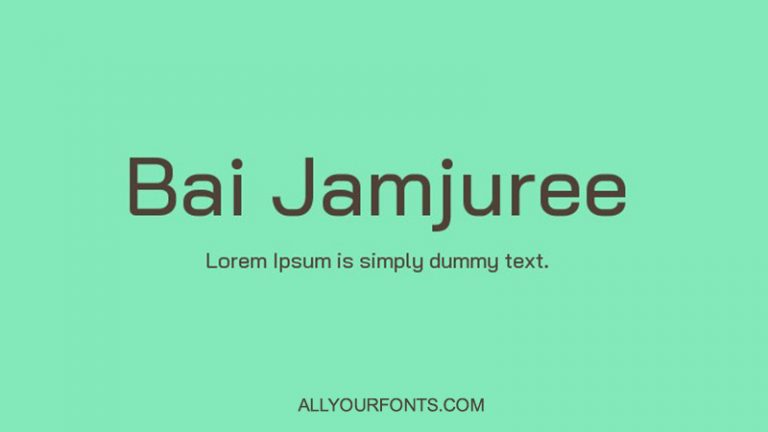 Bai Jamjuree Font Free Download - All Your Fonts