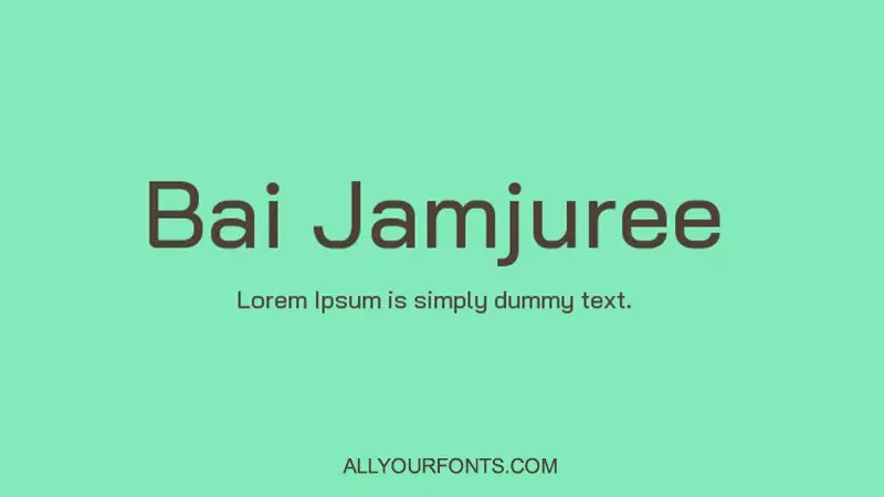 Bai Jamjuree Font Family Free Download