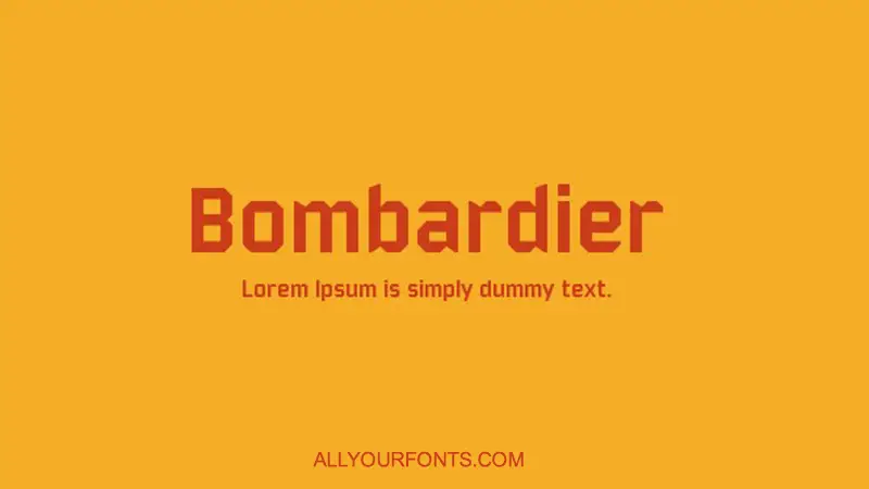 Bombardier Font Free Download