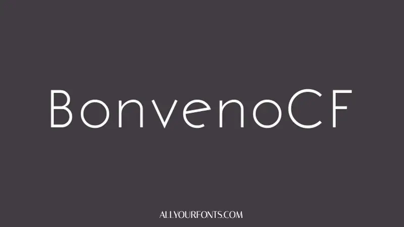 BonvenoCF Font Family Free Download