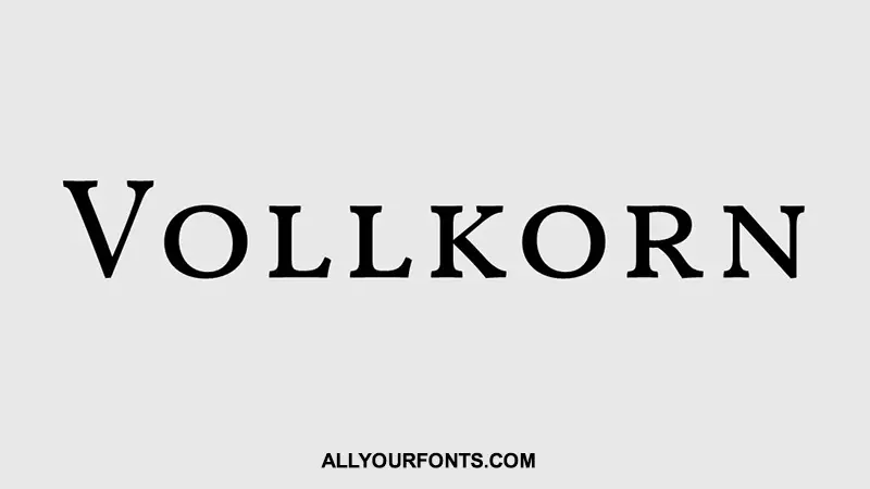 Vollkorn Font Family Free Download