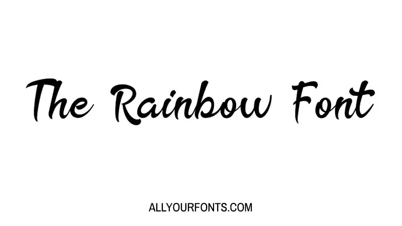 The Rainbow Font Family Free Download