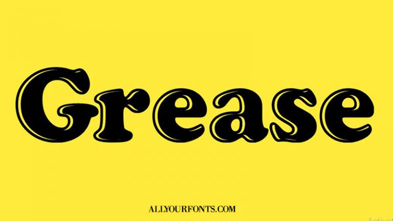 Grease Font Free Download - All Your Fonts