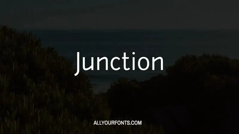 Junction Font Family Free Download