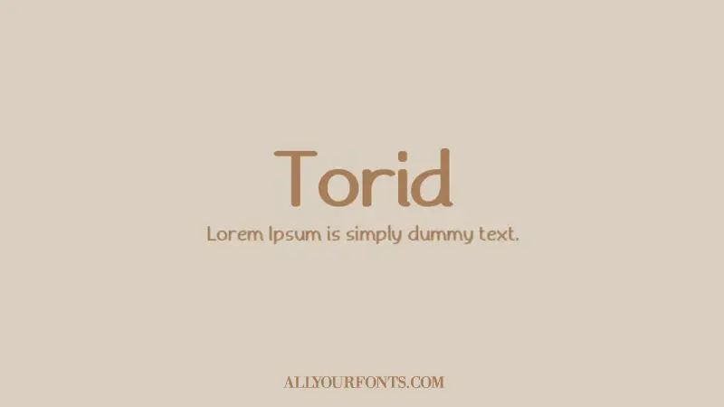 Torid Font Family Free Download