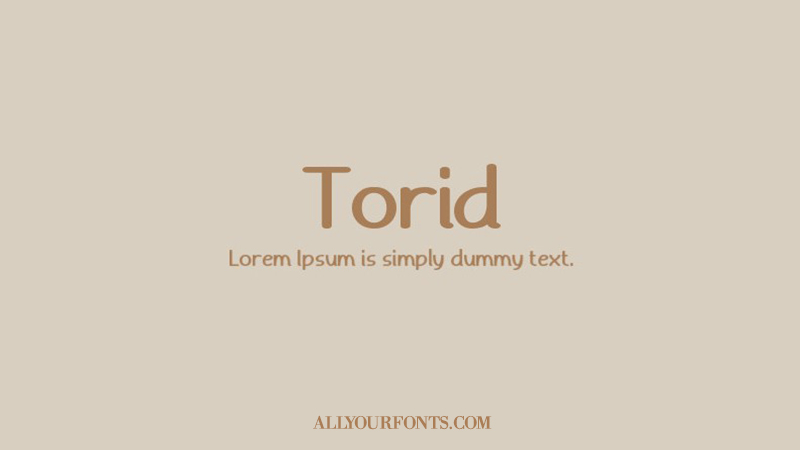 Torid Font Free Download