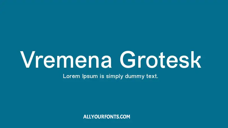 Vremena Grotesk Font Free Download