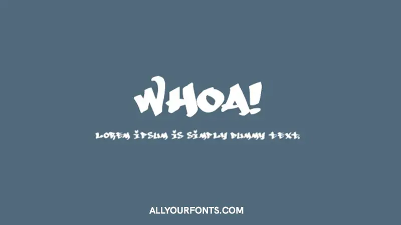 Whoa Font Free Download