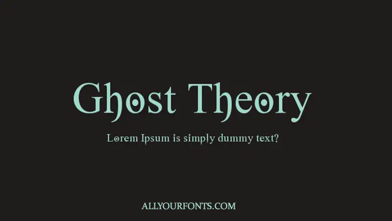 Ghost Theory Font Free Download