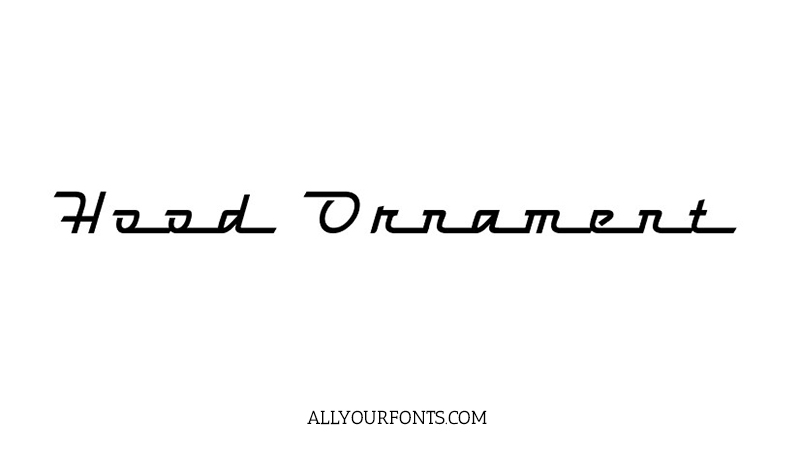 Hood Ornament Font Free Download